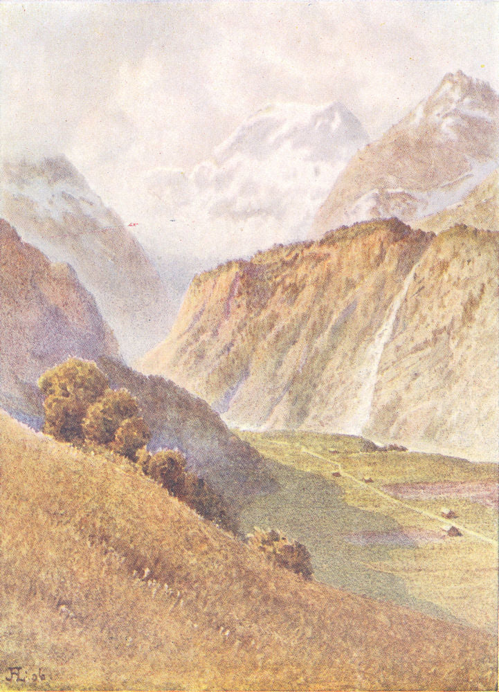 SWITZERLAND. The Todi from Glarus 1917 old antique vintage print picture